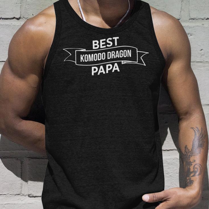 Herren Bester Komodo-Drache Papa Komodo-Drache Tank Top Geschenke für Ihn