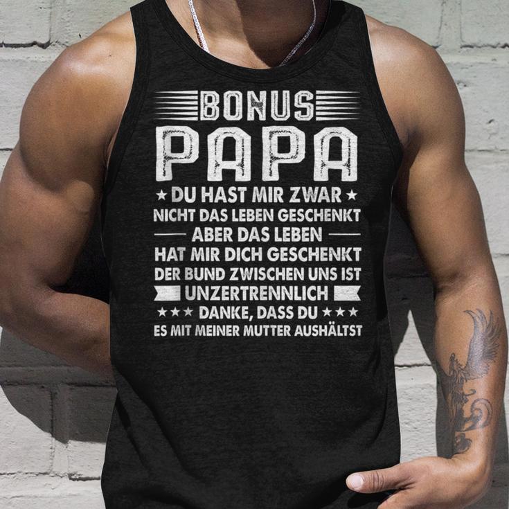 Herren Bonus Papa Stiefpapa Stiefkinder Tank Top Geschenke für Ihn