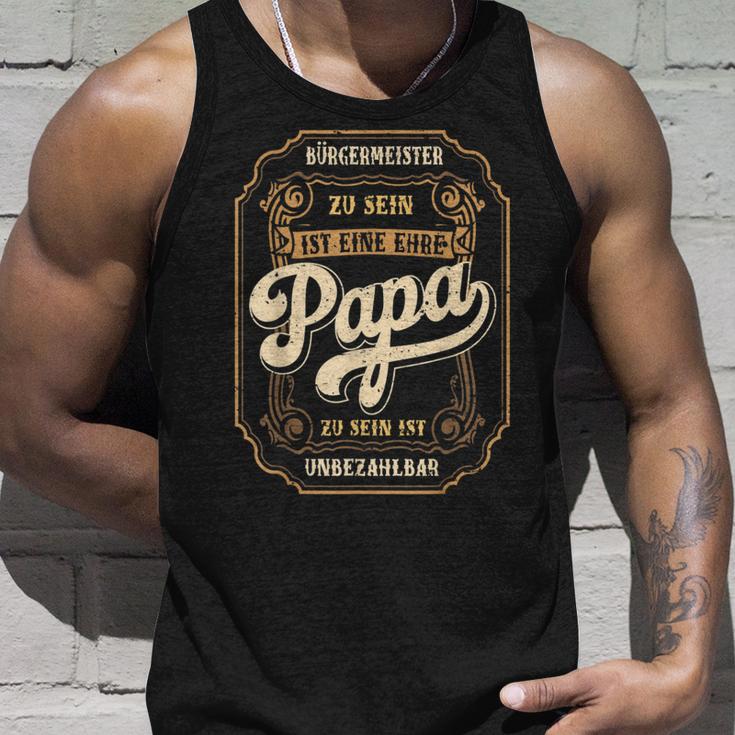 Herren Bürgermeister Papa Ehreatertag Orstvorsteherater Tank Top Geschenke für Ihn