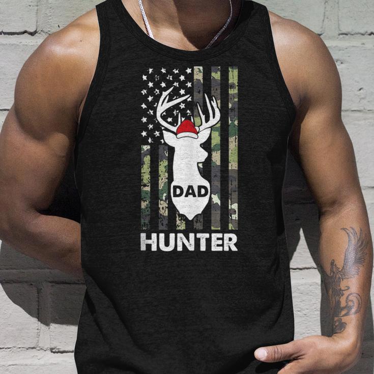 Herren Dad Hunter Weihnachten Coole Amerikanische Flagge Jagd Papaater Tank Top Geschenke für Ihn