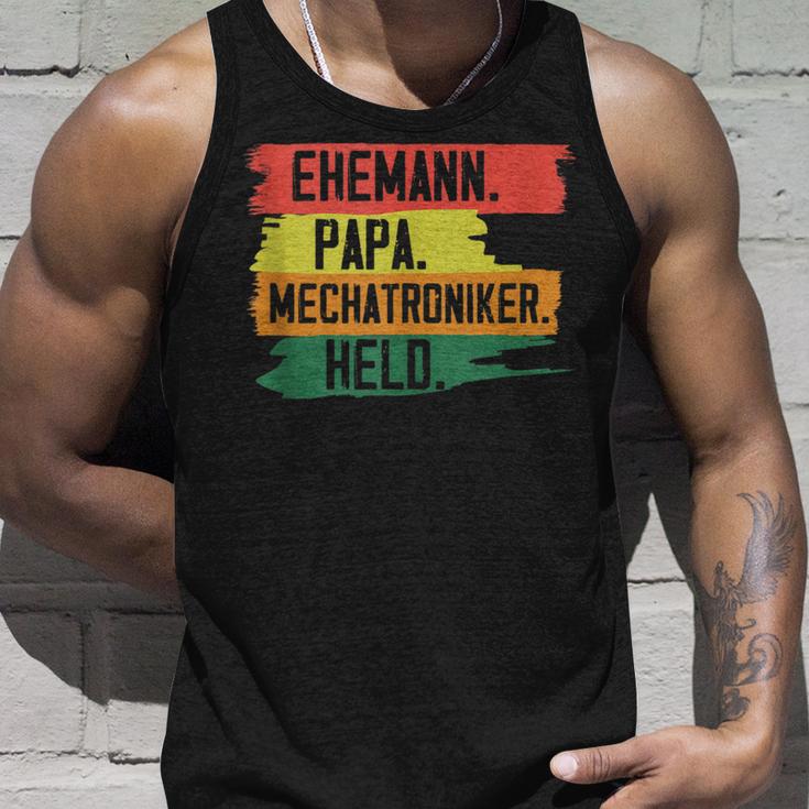 Herren Ehemann Papa Mechatroniker Heldateratertag Geschenk Tank Top Geschenke für Ihn