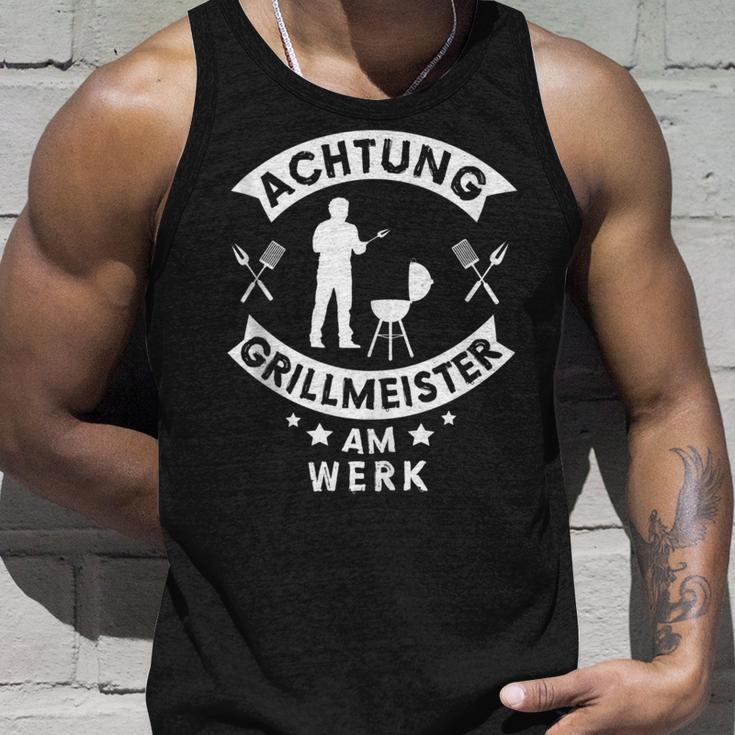 Herren Grillmeister Papa Grillen Grillfan Bbq Barbecueater Tank Top Geschenke für Ihn