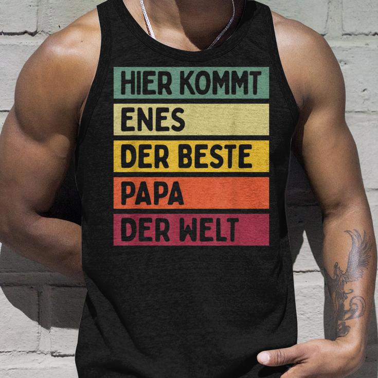 Herren Hier Kommt Enes Der Beste Papa Der Weltatertag Retro Tank Top Geschenke für Ihn