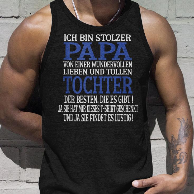 Herren Ich Bin Stolzer Papa Einer Wundervollen Tochter -Atertag Tank Top Geschenke für Ihn