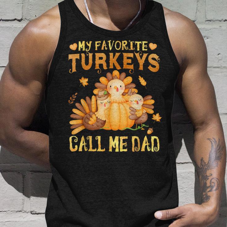 Herren Meine Lieblingstruthähne Nennen Mich Papa Lustiger Herbst Thanksgiving Tank Top Geschenke für Ihn