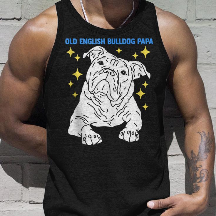 Herren Old English Bulldog Papa Herrchen Old English Bulldog Tank Top Geschenke für Ihn