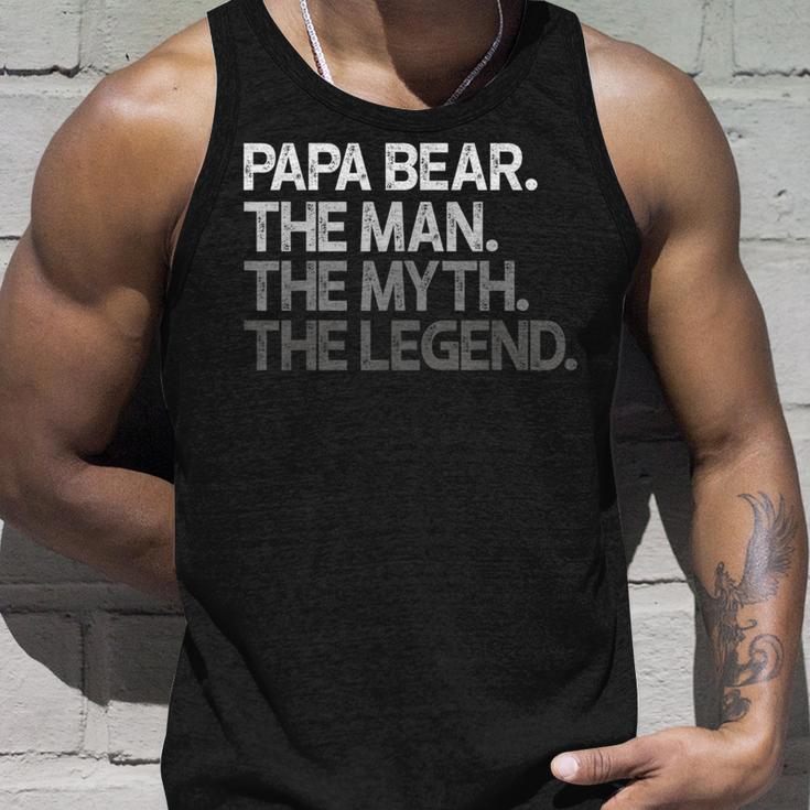 Herren Papa Bär Der Mann Der Mythos Die Legende Tank Top Geschenke für Ihn