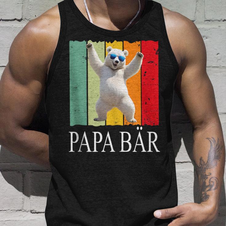 Herren Papa Bäratertag Retroater & Opa Geschenk Geburtstags Tank Top Geschenke für Ihn