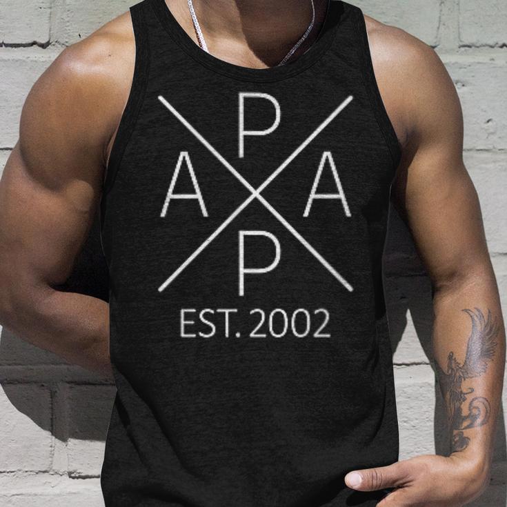 Herren Papa Est 2002 Papa Seit 2002 Papa 2002 Tank Top Geschenke für Ihn