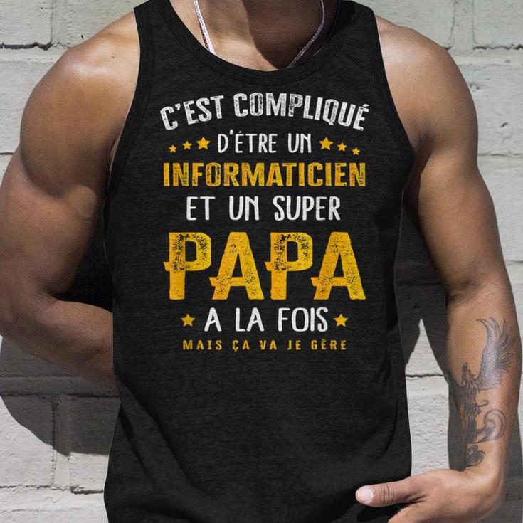 Herren Papa Informatiker Geschenk Lustig Humoratertag Tank Top Geschenke für Ihn