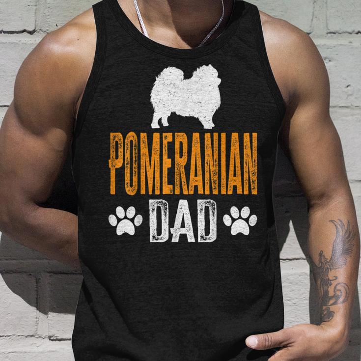 Herren Pomeranian Dad Geschenk Hund Papa Pommeratertag Geschenk Tank Top Geschenke für Ihn