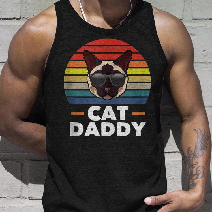 Herren Siamkatze Daddy Lustige Katze Papa Liebhaber Tank Top Geschenke für Ihn