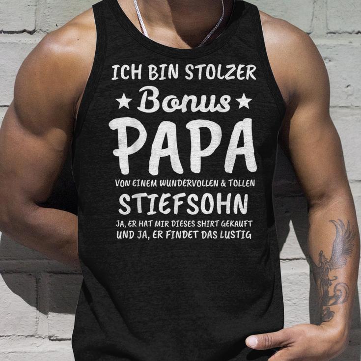 Herren Stiefvater Stiefsohn Bonus Papa Tank Top Geschenke für Ihn