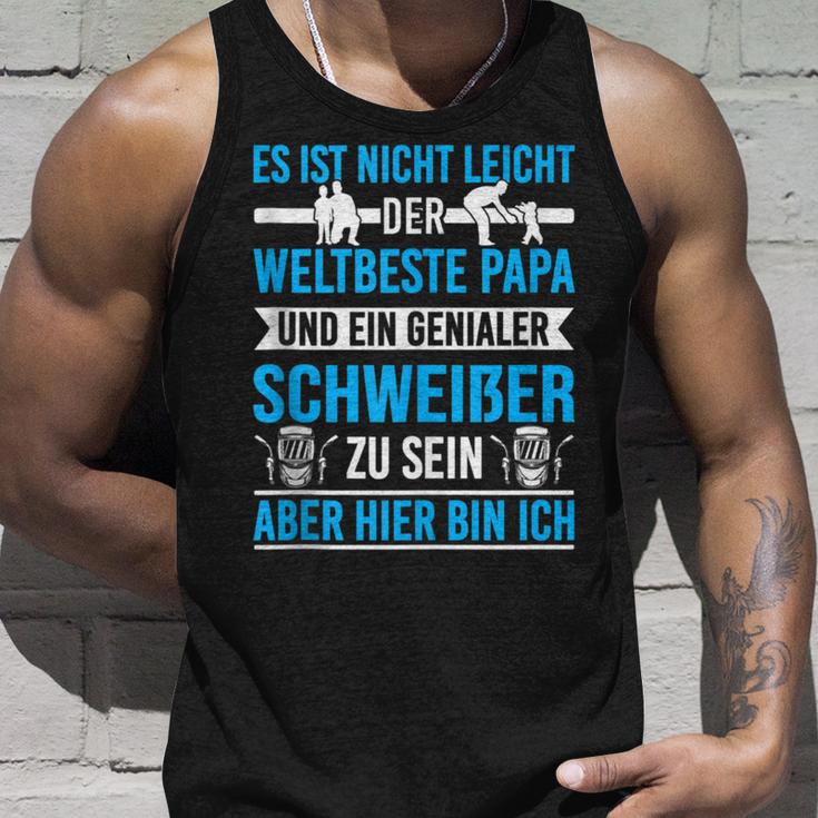 Herren Weltbester Papa Und Genialer Schweißer Schweißen Metallbau Tank Top Geschenke für Ihn