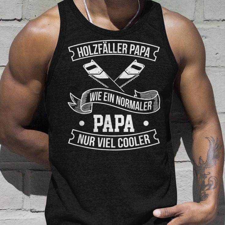 Holzfäller Papa Axt Spruch Säge Motorsäge Holzfäller Tank Top Geschenke für Ihn