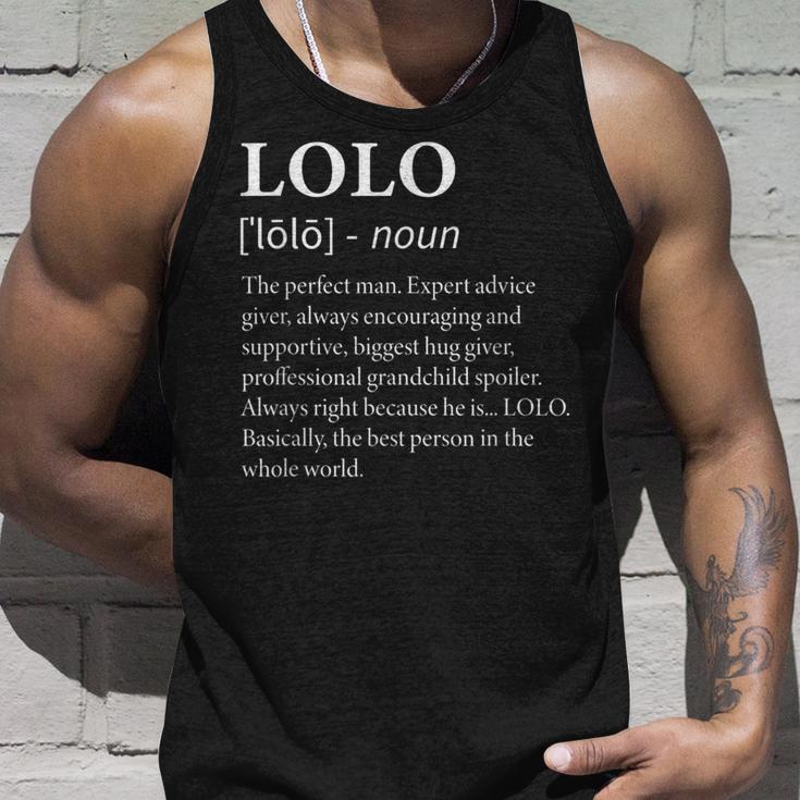 Hombre Lolo Definition Divertido Abuelo Camiseta sin mangas Regalos para él