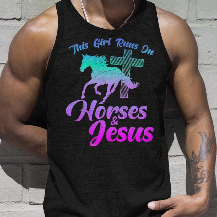 Horse Riding This Girl Runs Horses & Jesus Christian Tank Top Gifts for Him