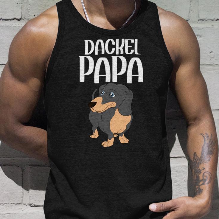 Hunde Papa Hundebesitzer Hundehalteratertag Dackel Tank Top Geschenke für Ihn