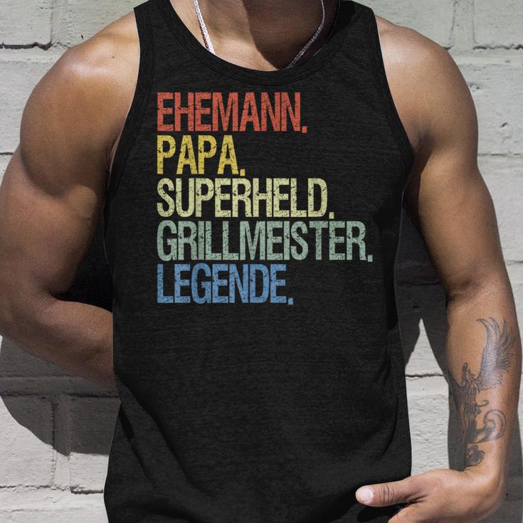 Husband Papa Grillmeister S Tank Top Geschenke für Ihn