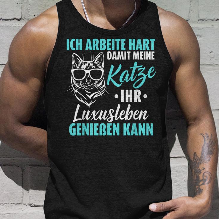 Ich Arbeitite Hart Katzenluxusleben Genießen Kann Kann Tank Top Geschenke für Ihn