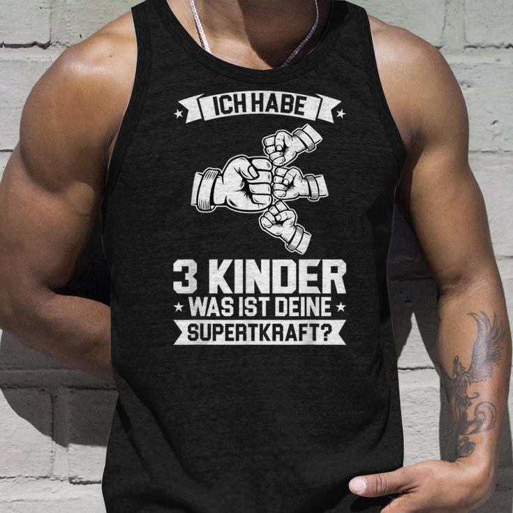 Ich Bin Papaon 3 Kinder Papa 3 Tank Top Geschenke für Ihn