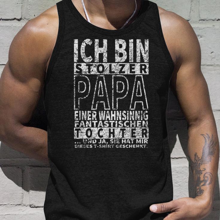 Ich Bin Stoler Papa Einer Wahnsinnig Fantastischen Tochter Tank Top Geschenke für Ihn