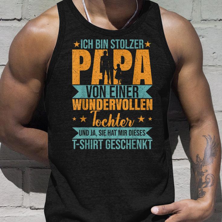 Ich Bin Stolzer Papa Einer Wundervoll Tochter Father's Day Tank Top Geschenke für Ihn