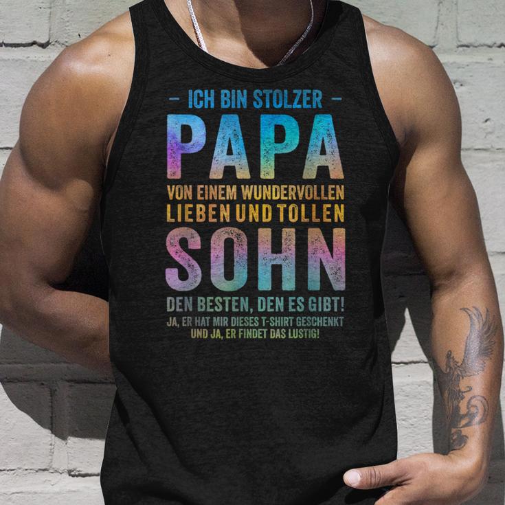 Ich Bin Stolzer Papaon Einem Wundervollen Sohn Tank Top Geschenke für Ihn