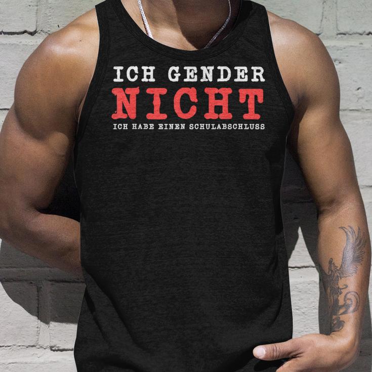 Ich Gender Nicht Ich Habe Einen Schulabschluss Against Gender Tank Top Geschenke für Ihn