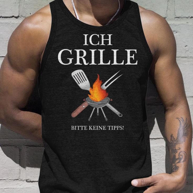 Ich Grille Bitte Keine Tipps Ich Grille German Lang Tank Top Geschenke für Ihn