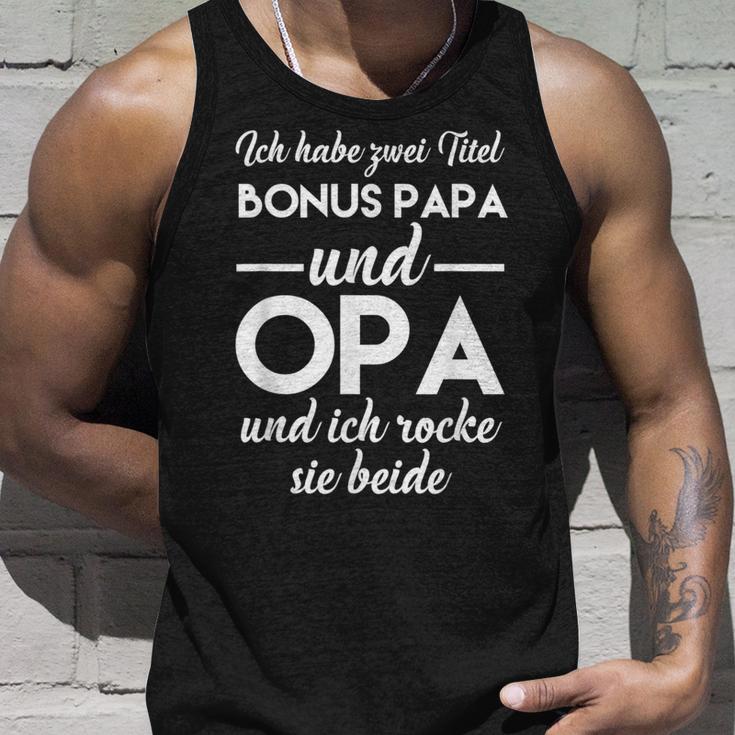 Ich Habe Zwei Titel Bonus Papa Und Opa Ich Rocke Sie Both Tank Top Geschenke für Ihn