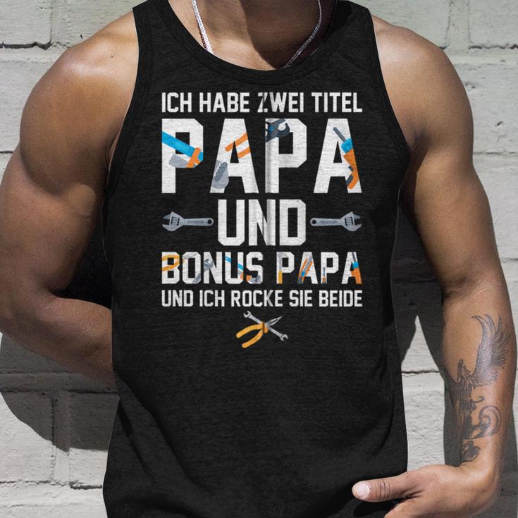 Ich Habe Zwei Titel Bonus Papa Und Papa Rocke Sie Beide Kapuzenjacke Tank Top Geschenke für Ihn