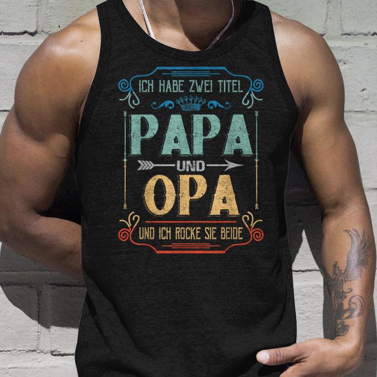 Ich Habe Zwei Titel Papa Und OpaIdea Grandpa Tank Top Geschenke für Ihn