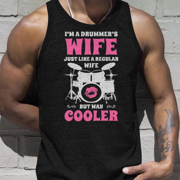 I'm A Drummer's Wife Women Drummer Drumset Drum Set Tank Top Gifts for Him