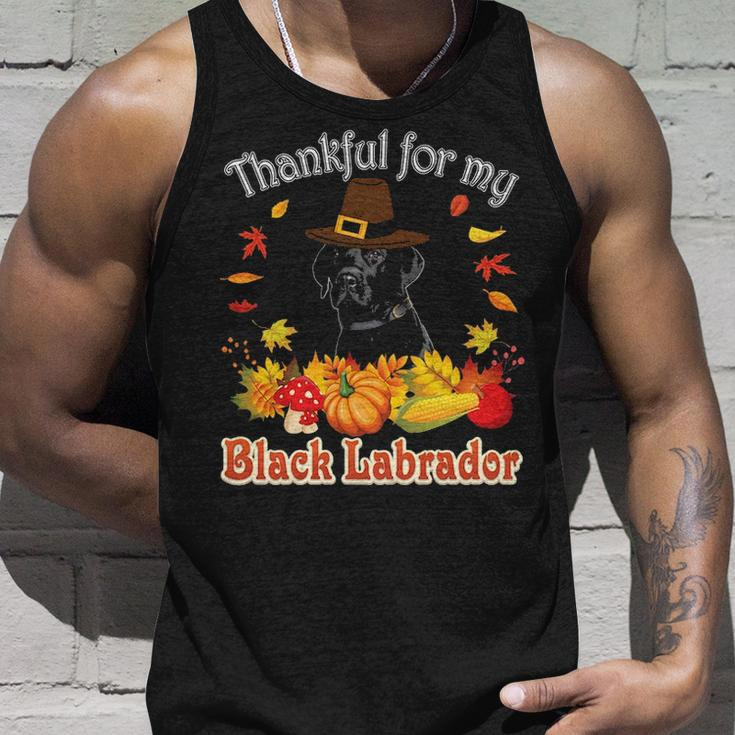 I'm Thankful For My Black Labrador Dog Lover Pumpkin Fall Tank Top Gifts for Him