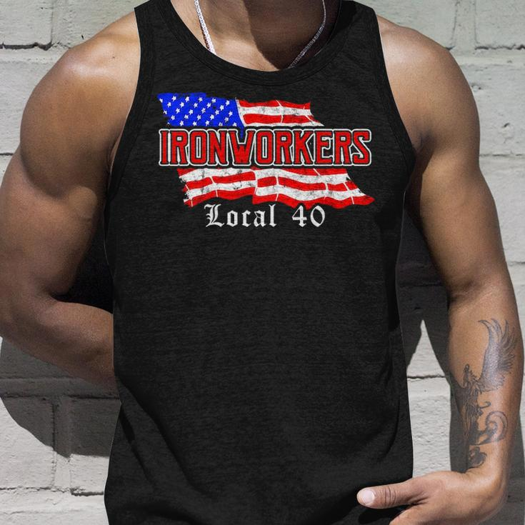 Ironworkers Local 580 Nyc American Flag Patriotic Tank Top Gifts for Him