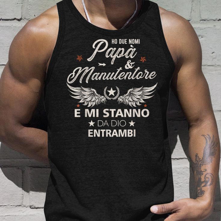 Italienischer Papa Manutentoreatertag Geschenk Italiener Tank Top Geschenke für Ihn