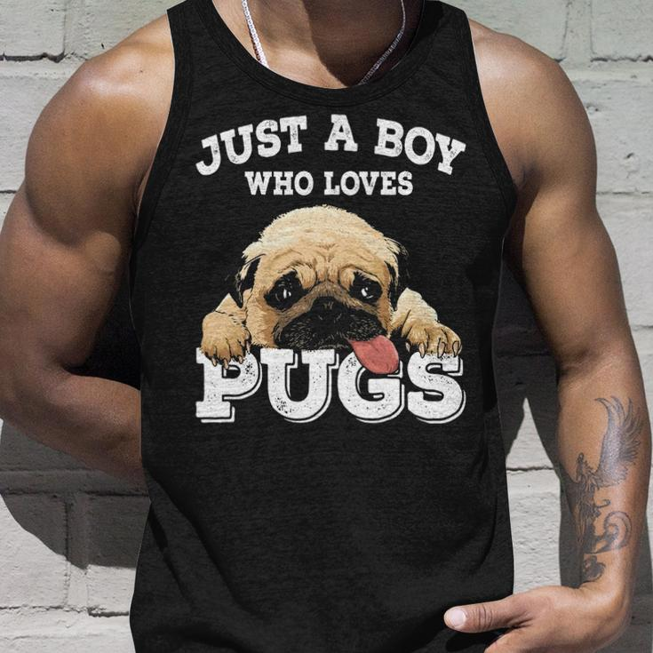 Just A Boy Who Loves Pugs Pug Lover For Boys Tank Top Gifts for Him