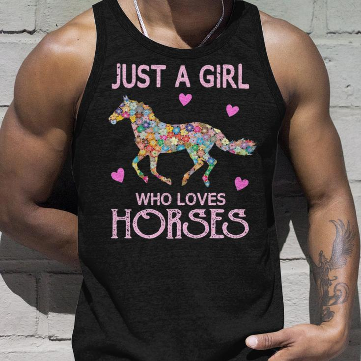 Just A Girl Who Loves Horses Horse Riding Girls Women Tank Top Gifts for Him