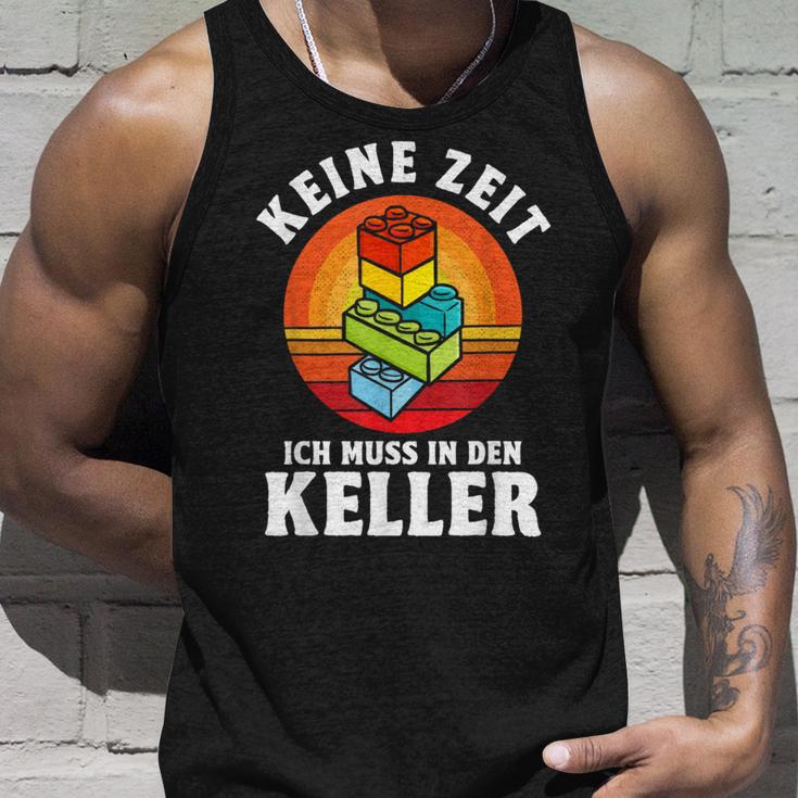 Keine Zeit Ich Muss In Den Keller Klemmbaustein Building German S Tank Top Geschenke für Ihn