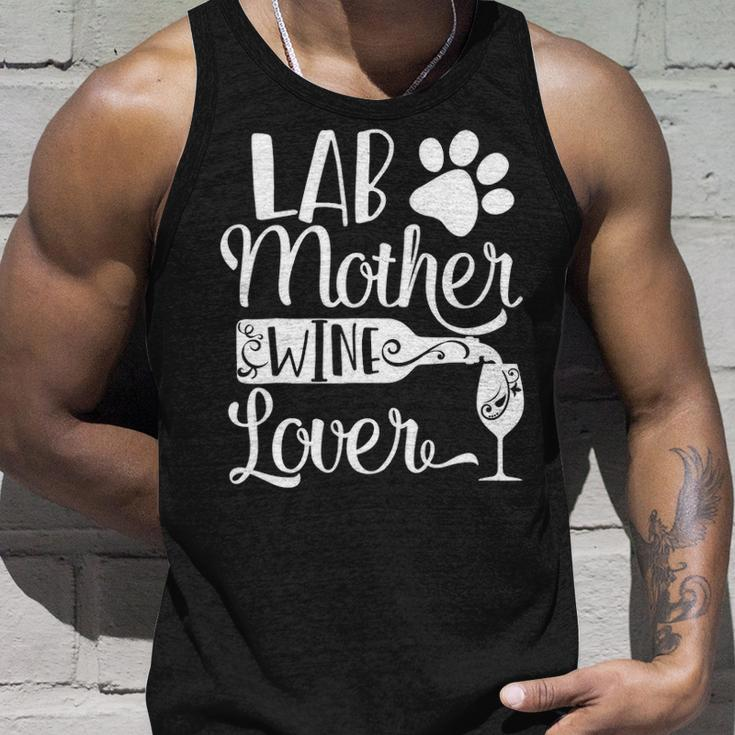 Lab Mother Wine Lover Cute Dog Mom Tank Top Gifts for Him