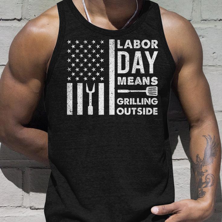 Labor Day Grillen Grillen Bbq Grill Papa Retrointage Tank Top Geschenke für Ihn