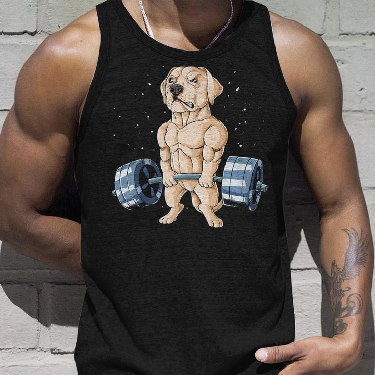 Labrador Weightlifting Deadlift Fitness Gym Tank Top Gifts for Him