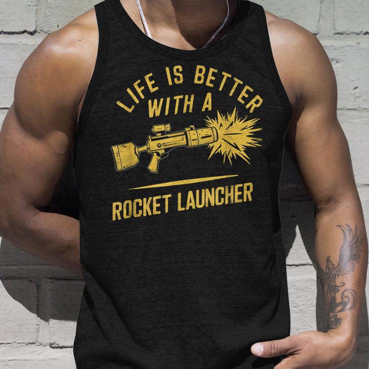 Life Is Better With A Rocket Launcher Lustig Und Witzig Tank Top Geschenke für Ihn