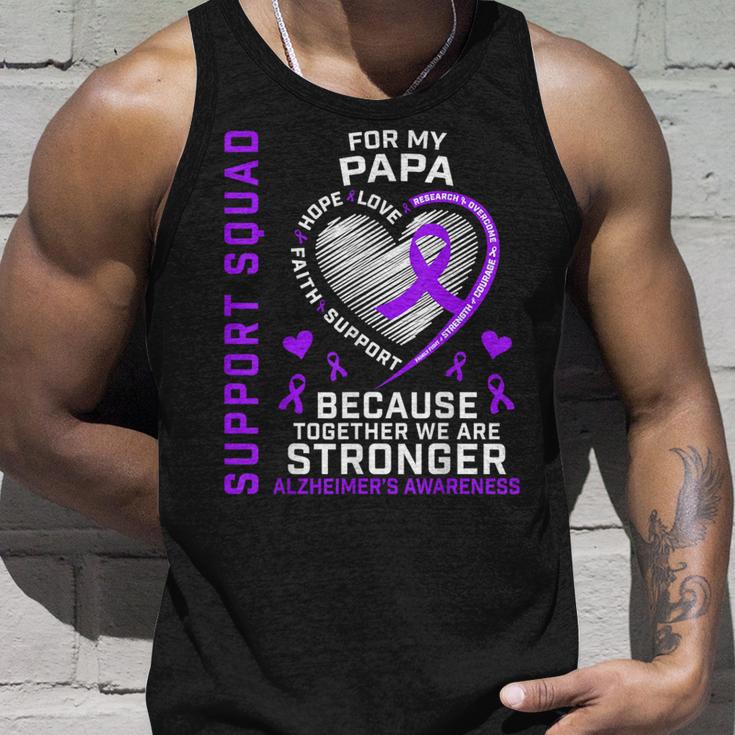 Lila Band Papa Alzheimers Bewusstsein Passende Outfits Tank Top Geschenke für Ihn