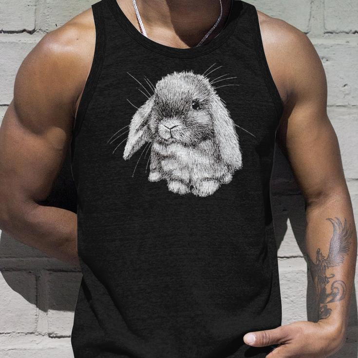 Lop Eared Bunny Rabbit Sketch Tank Top Gifts for Him