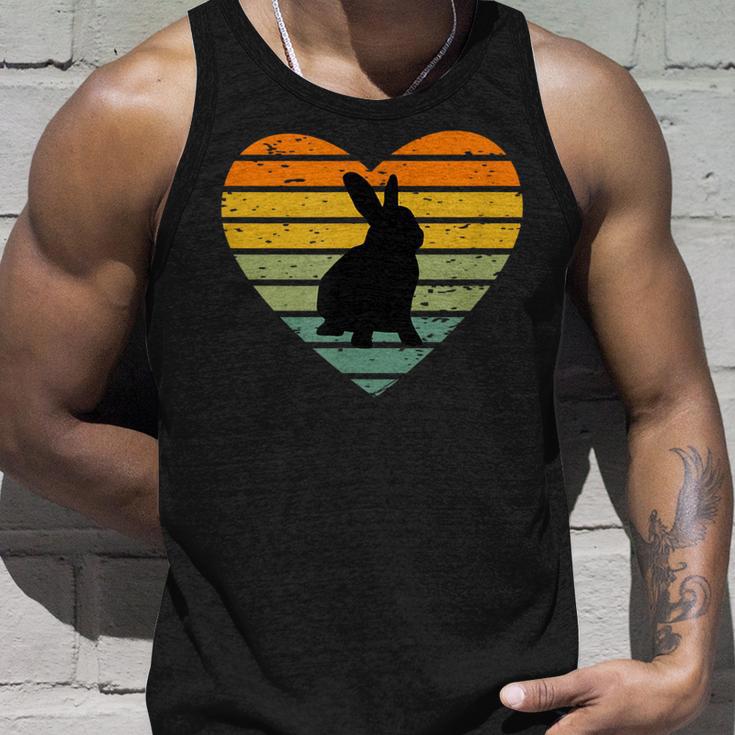 I Love Rabbit Retro Heart Rabbit Fan Tank Top Geschenke für Ihn