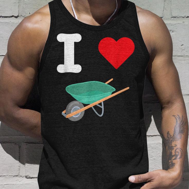 I Love Schubkarren Konstruktion Einzelrad Transport Tank Top Geschenke für Ihn