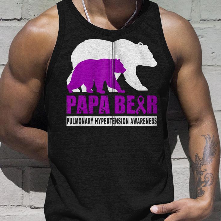 Lungenhochdruck Bewusstsein Papa Bär Unterstützungater Kapuzenjacke Tank Top Geschenke für Ihn