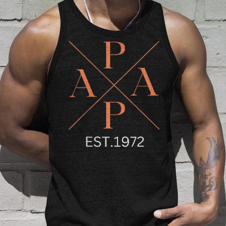 Lustiger Papa Est 1972 Papa Seit 1972 Papa 1972 Tank Top Geschenke für Ihn